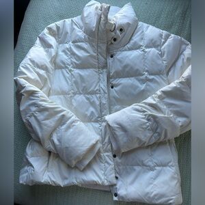 Eddie Bauer Jacket 700 Fill Goose Beige / Cream Size Large